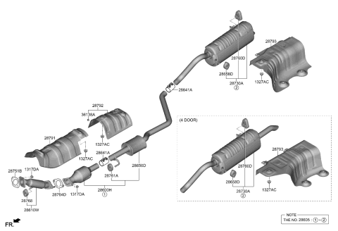 2019 Kia Rio Hanger Diagram for 28760F2000