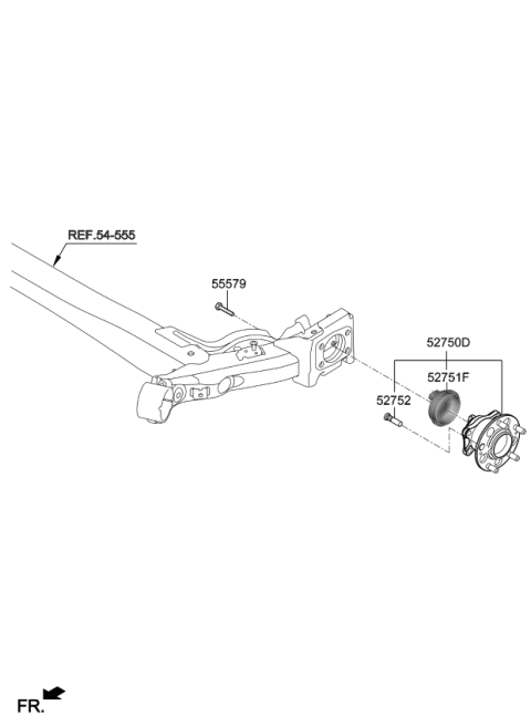2018 Kia Rio  Rear Bearing Sensor Diagram for 58980F9000