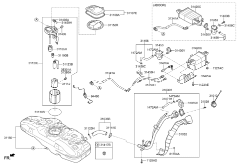 2020 Kia Rio  Regulator - Pressure Diagram for 353012P000