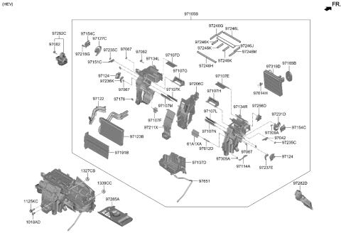 2024 Kia Niro  DOOR ASSY-MODE Diagram for 97148AT330