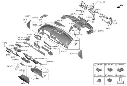 2024 Kia Niro  GLOVE BOX ASSY Diagram for 84510AT000CCV
