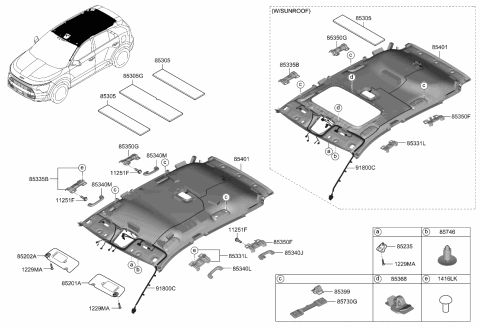 2023 Kia Niro  Clip-Module Diagram for 85399D9000