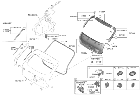 2023 Kia Niro  POWER LATCH ASSY-PWR Diagram for 81800GI100