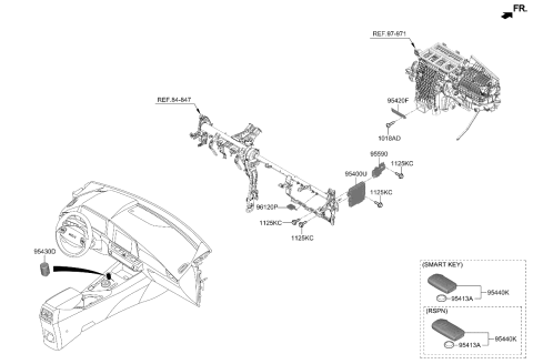 2023 Kia Niro  UNIT ASSY-IBU Diagram for 95400AT130