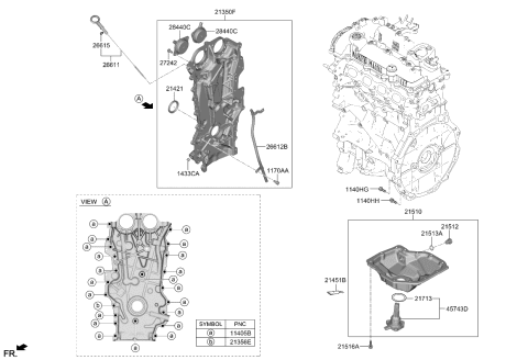 2024 Kia Niro  PAN ASSY-ENGINE OIL Diagram for 2151008HB0