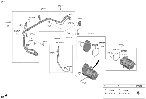 2024 Kia Niro  CLIP-AIRCON COOLER L Diagram for 97785J3000
