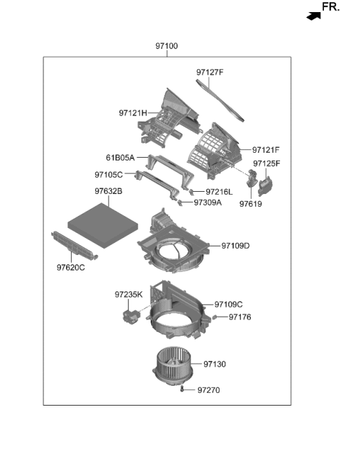 2024 Kia Niro  PWM-BLOWER MOTOR Diagram for 97235J3000