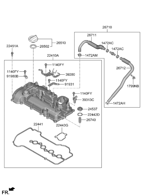 2023 Kia Niro  SENSOR-CAMSHAFT POSI Diagram for 3935008200