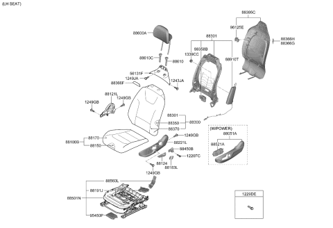 2024 Kia Niro  BLOWER UNIT-FR CUSH Diagram for 881P0AA500