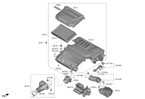 2024 Kia Niro  CLEANER ASSY-AIR Diagram for 28110AT100