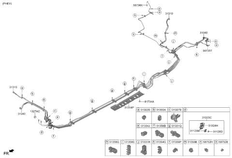2024 Kia Niro  HOLDER-FUEL TUBE Diagram for 31355B4300