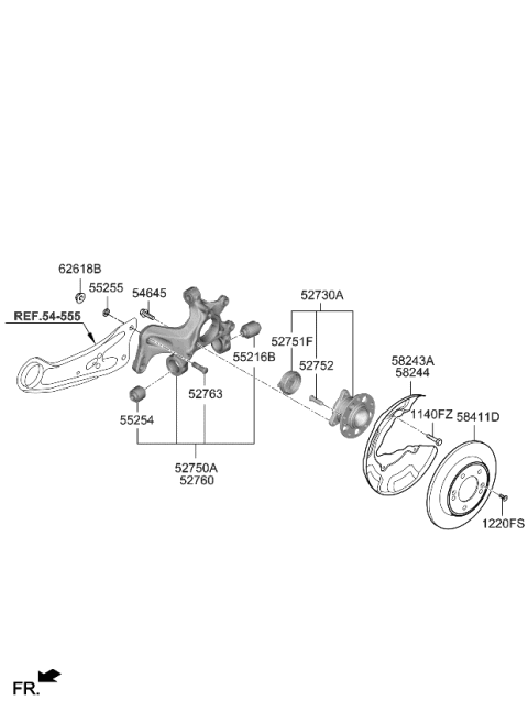 2023 Kia Niro COVER-DUST RR, LH Diagram for 58243BY400