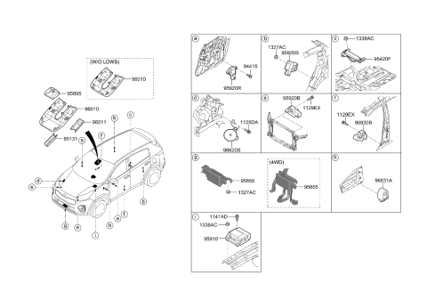 2017 Kia Sportage  Cover-Rear View Inside Diagram for 851303V300