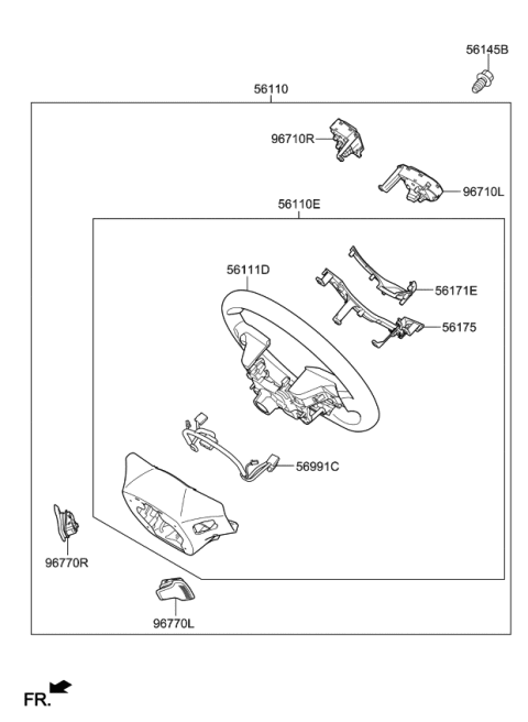 2018 Kia Sportage Extension Wire Diagram for 56190D9010