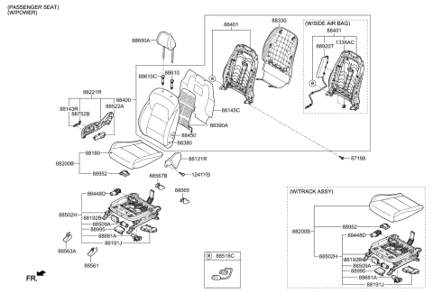 2019 Kia Sportage  Heater ECU-Seat Diagram for 88590D9010