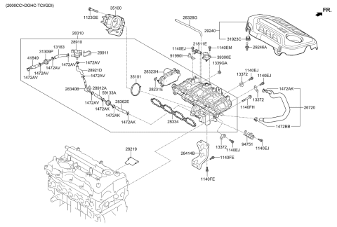 2019 Kia Sportage  Hose-Pcsv Diagram for 289212GTB1