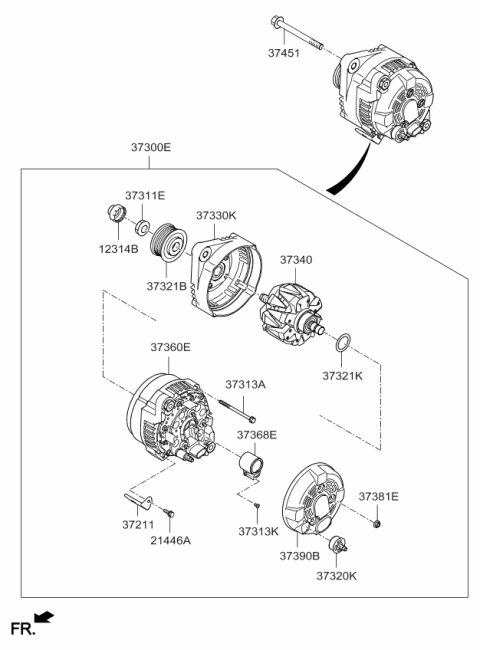 2016 Kia Sportage  Cap Diagram for 373222G050