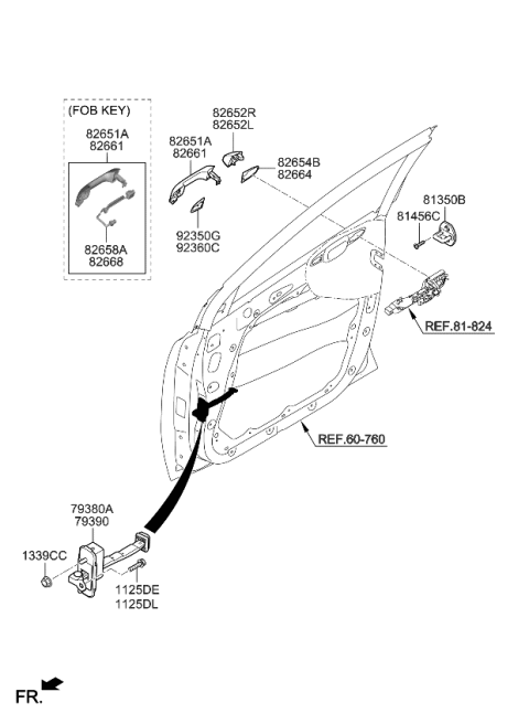 2016 Kia Sportage Striker Assembly-Door Diagram for 81350A4000
