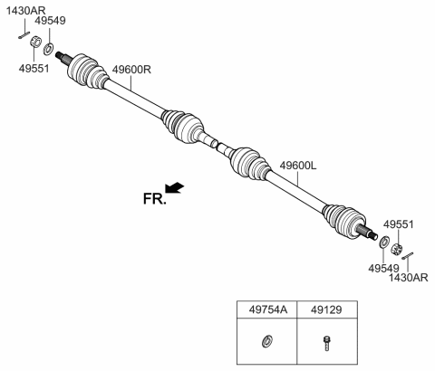 2015 Kia K900  Bolt Diagram for 491292M000