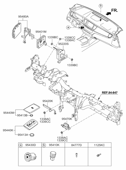 2015 Kia K900  Battery-Transmitter Diagram for 954133T000