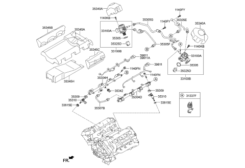 2015 Kia K900  O-Ring Diagram for 353222G700