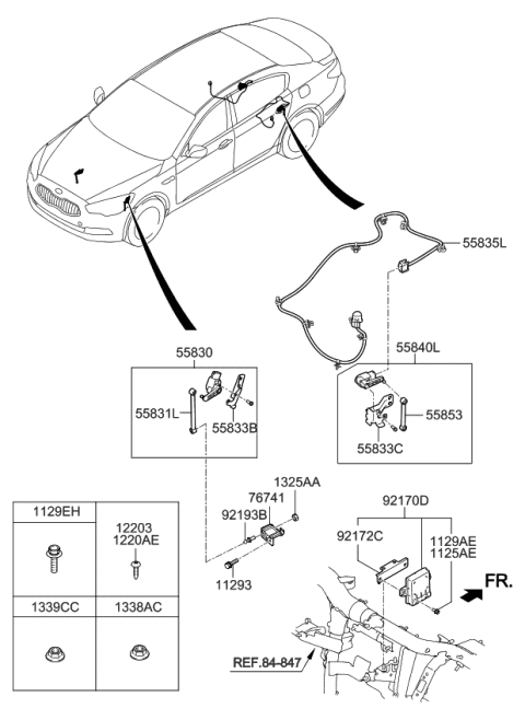 2015 Kia K900  Rod Diagram for 558313T200