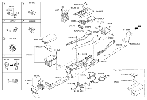 2015 Kia K900  Tray Assembly-Upper Cover Diagram for 846753T170KAL