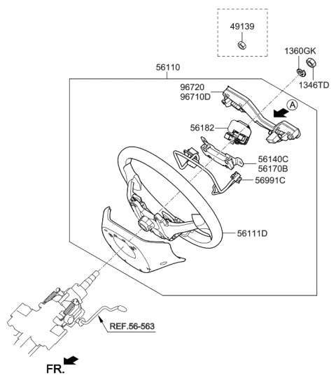 2015 Kia K900  Switch Assembly-Remocon Diagram for 967203T080KCA