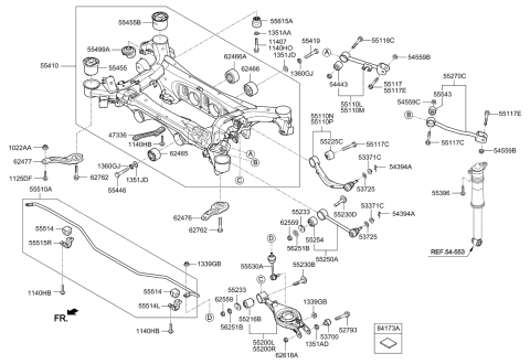 2015 Kia K900  Bush-Upper Arm Diagram for 551383N200