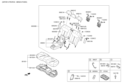2015 Kia K900  Heater ECU-Rear Diagram for 895903T001