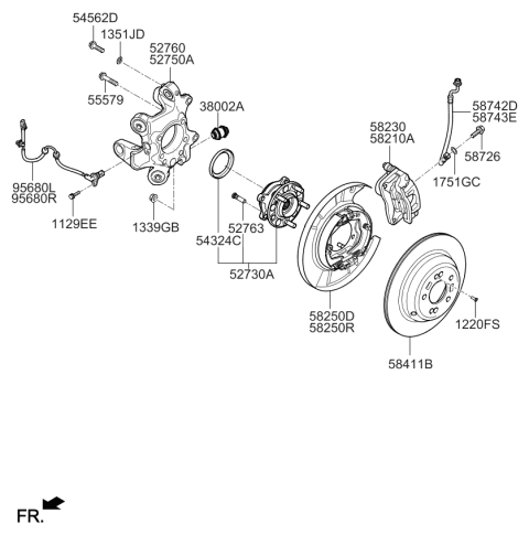 2015 Kia K900  Bolt-Washer Diagram for 527353M000