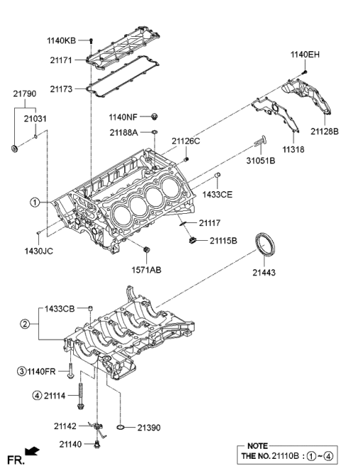 2015 Kia K900  Bush-Knock Diagram for 1433112130