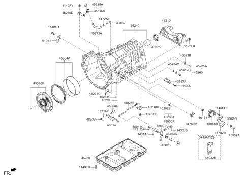 2015 Kia K900  Inhibitor Neutral Safety Switch Diagram for 427004E510