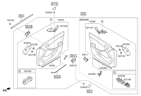 2014 Kia Optima Switch Assembly-Outside Mirror Diagram for 935732T000