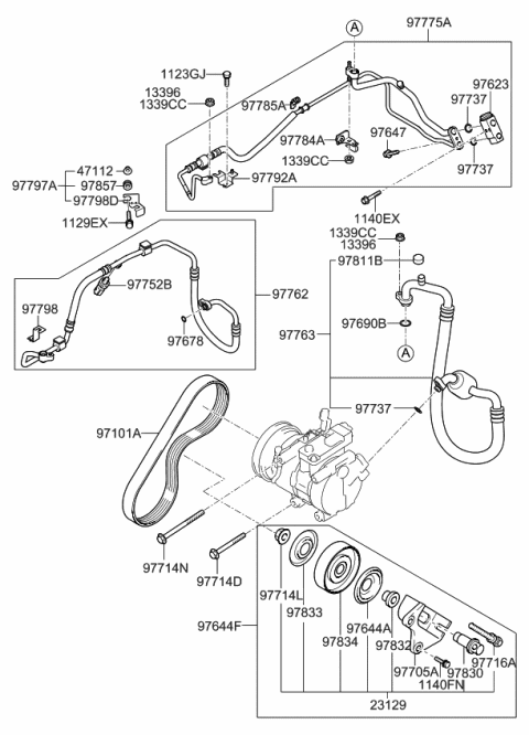 2007 Kia Spectra  Cap-Charge Valve Diagram for 978111D200