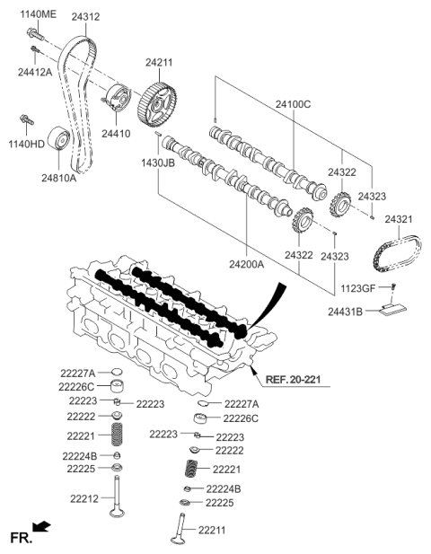 2008 Kia Spectra  Bolt Washer Assembly Diagram for 1123306123