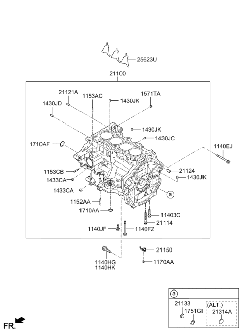 2023 Kia Forte  Bush-Knock Diagram for 211242B100