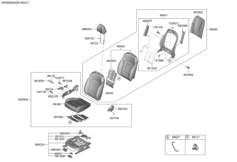2022 Kia Forte  HEATER-FRONT SEAT CU Diagram for 88190M6010