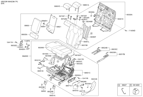 2022 Kia Sorento  Pad U Diagram for 89346S9000WK