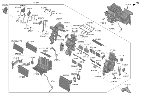 2023 Kia Sorento  ARM-VENT DOOR Diagram for 97224P2000