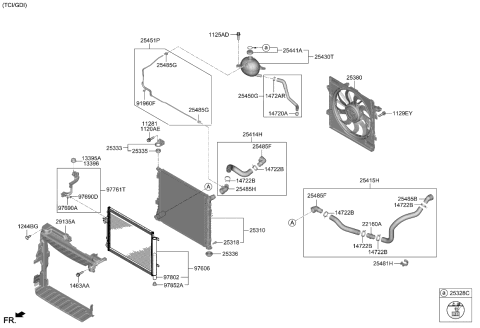 2023 Kia Sorento  Cap-Radiator RESERVO Diagram for 25330L0000