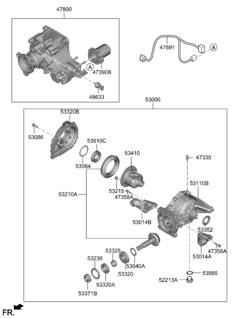 2022 Kia Sorento  Nut-Pinion Lock Diagram for 530624G100