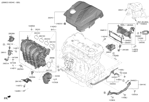 2021 Kia Sorento  RUBBER-MOUNT Diagram for 292442GTB0
