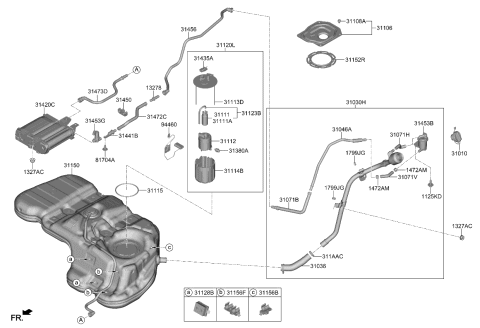 2023 Kia Sorento  Quick Connector Diagram for 31461R5500