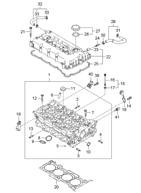 2006 Kia Optima  Hose Assembly-Breather Diagram for 2671025600