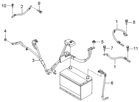 2006 Kia Optima  Wiring Assembly-Engine Ground Diagram for 918302G500