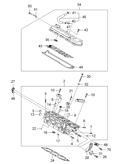 2006 Kia Optima  Pipe-Spark Plug Hole Diagram for 2213523000