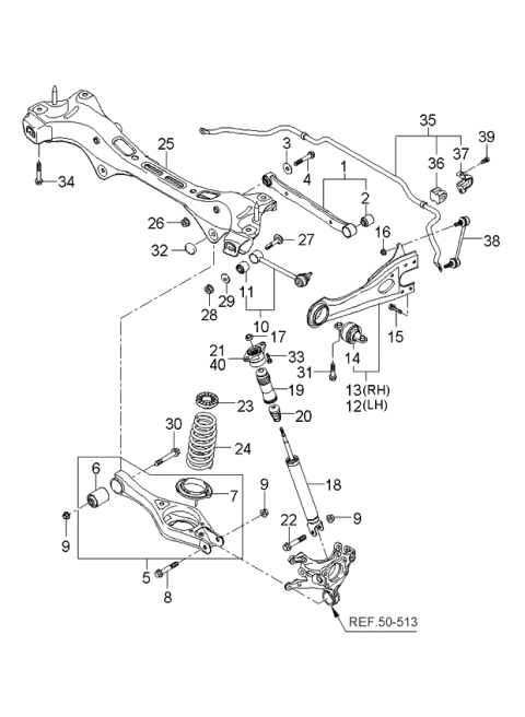 2006 Kia Optima  Bolt Diagram for 552172G000