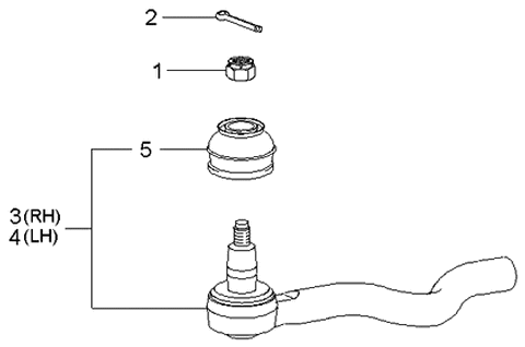 2002 Kia Optima  Nut-SLOTTED Diagram for 1313410001