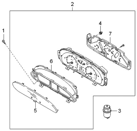 2005 Kia Optima  Lens-ACRYL Diagram for 943603C000